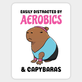 Easily Distracted by Aerobics and Capybaras Sticker